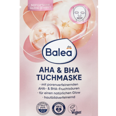 ماسك ورقي AHA & BHA – إشراقة فورية وتنقية عميقة